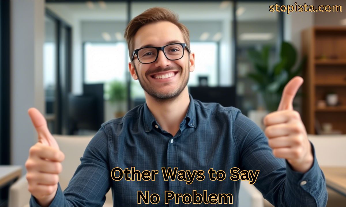 Other Ways to Say No Problem