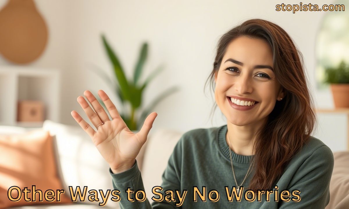 Other Ways to Say No Worries